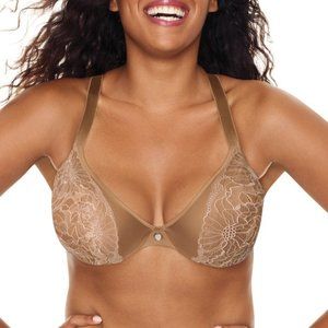 NWT - Just My Size Lightweight Embellished Lace Curve Enhancing Plunge Bra